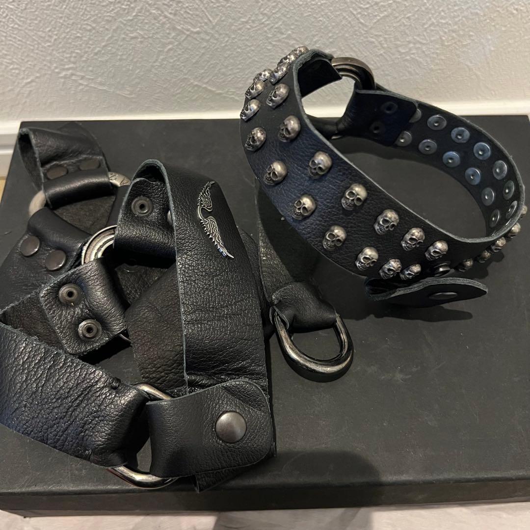 靴 ZADIG&VOLTAIRE BIKERS BOOTS BLACK SKALL