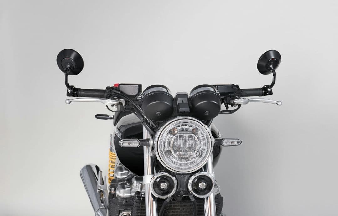 タナックス TANAX バイク用 バーエンドミラー 左右共通 丸型 2本セット