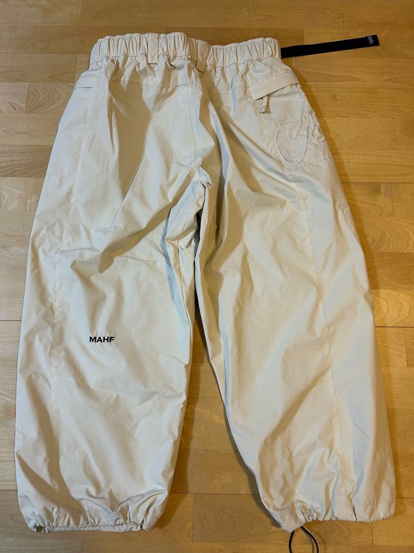 【美品】Mahf XL ホワイト スノーボードウェアパンツ