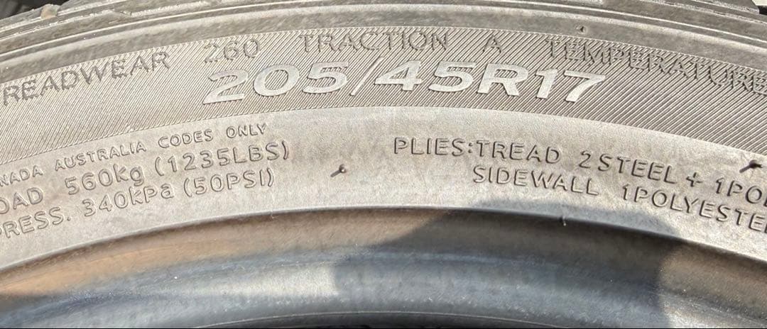 3️⃣ 205/45R17 HANKOOK VENTUS S1 evo3 2023年