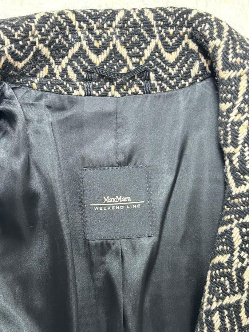 MaxMara WEEKEND ロングコート チェスターダブル　総柄 40