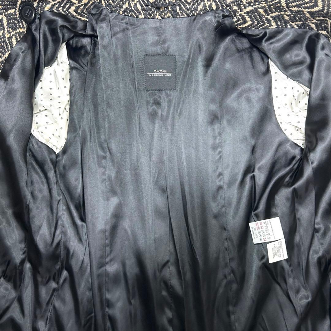 MaxMara WEEKEND ロングコート チェスターダブル　総柄 40