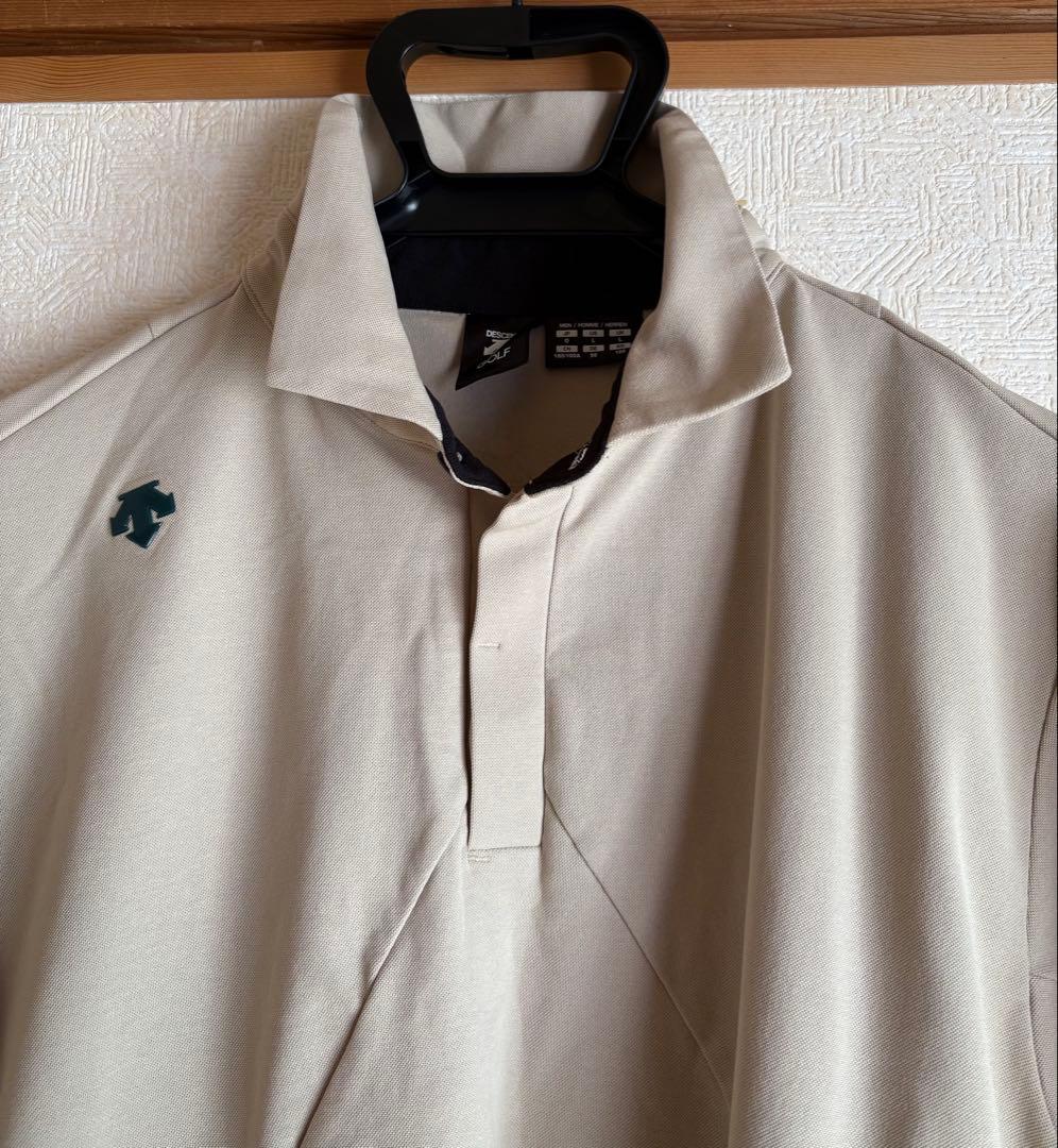☆デサントゴルフ DESCENTE GOLF☆メンズ ポロシャツ ベージュ XL