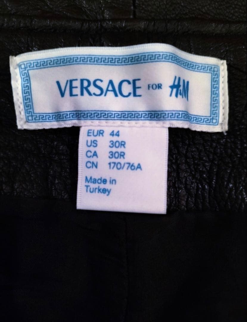希少 VERSACE for  本革 スタッズ レザーパンツ 44