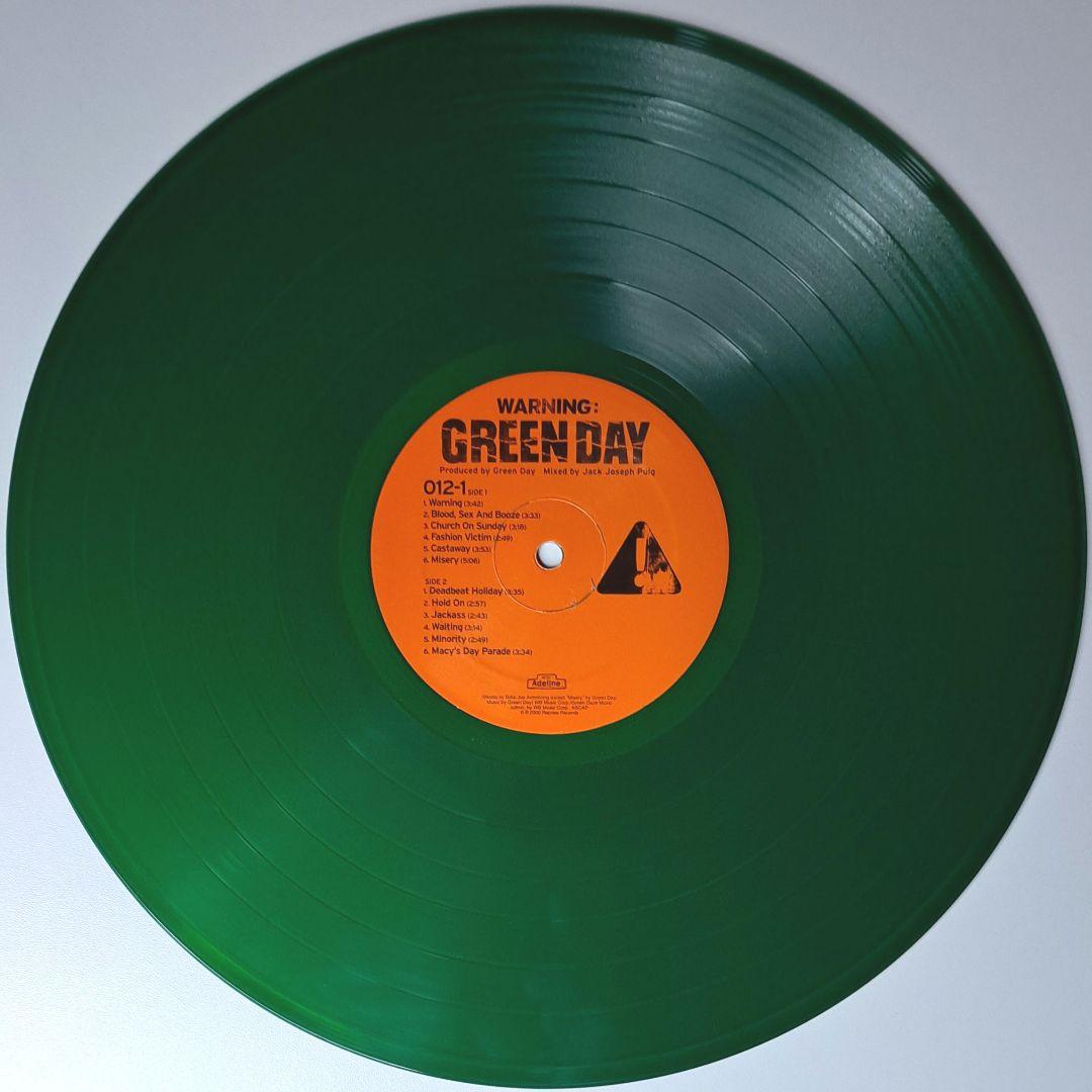 オリジナル　Green Day　Warning　レコード　LP　カラー盤