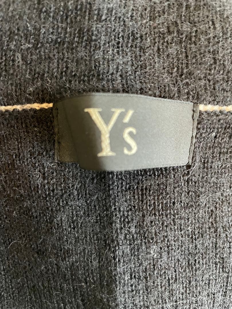 Y's アルパカ80%ブラック 長袖カーディガン