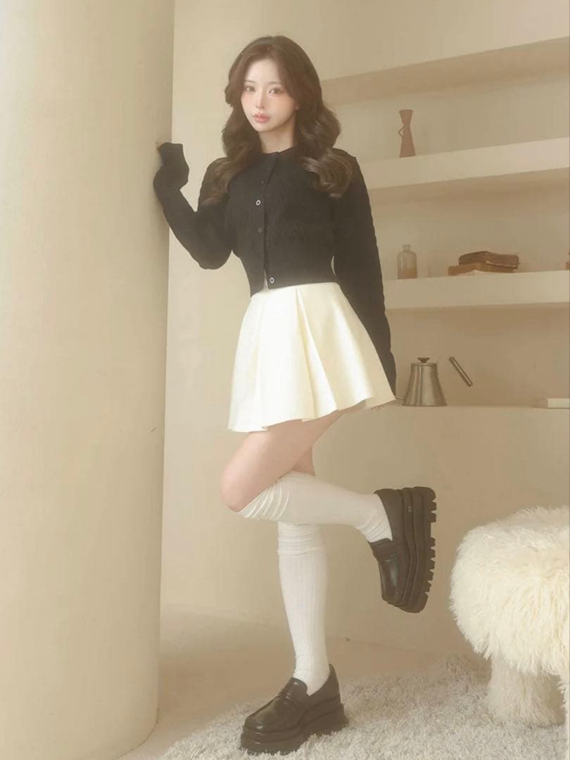 新品・未開封♡Darich♡ナローケーブルニットカーディガン　BLK