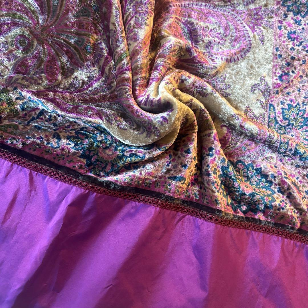 ETRO エトロ ベロア ペイズリー スカーフ ストール