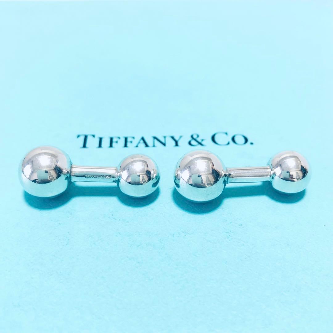 美品 TIFFANY ダンベル カフス カフリンクス J256002