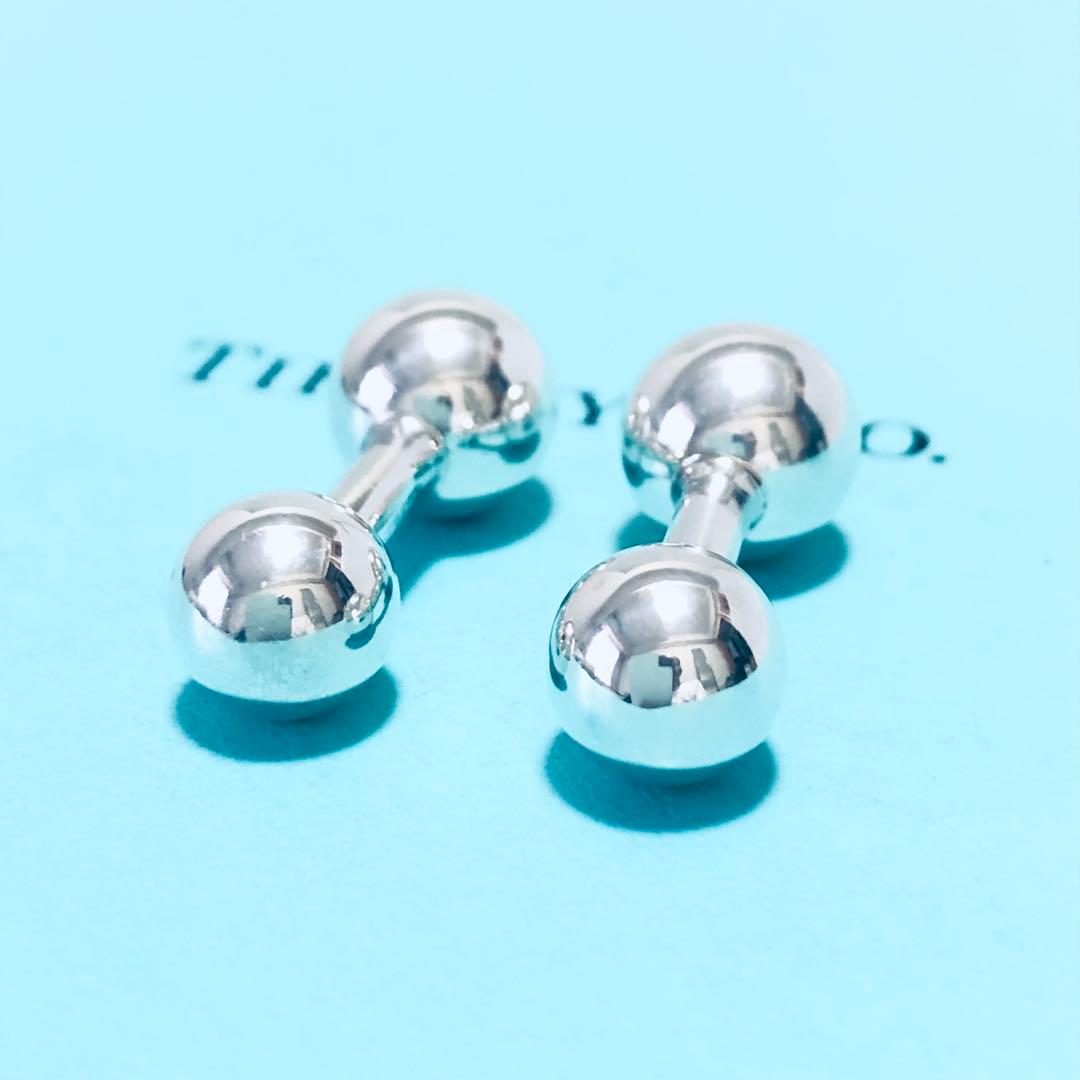 美品 TIFFANY ダンベル カフス カフリンクス J256002