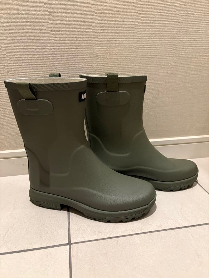AIGLE オリーブグリーン ロングブーツアリアラバーブーツ 23.5