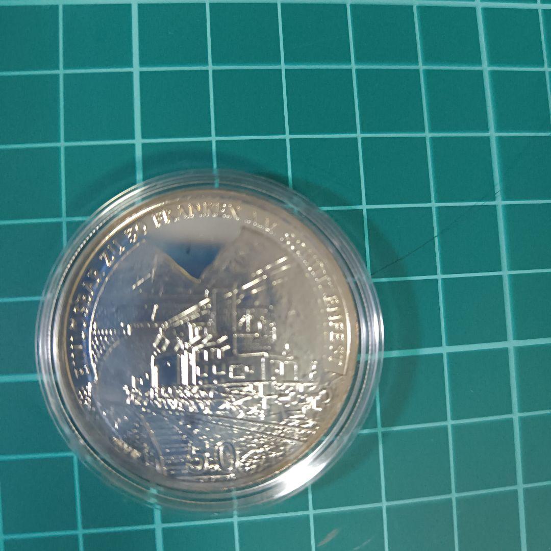 桃太郎様　スイス 50フラン 銀貨 2001年