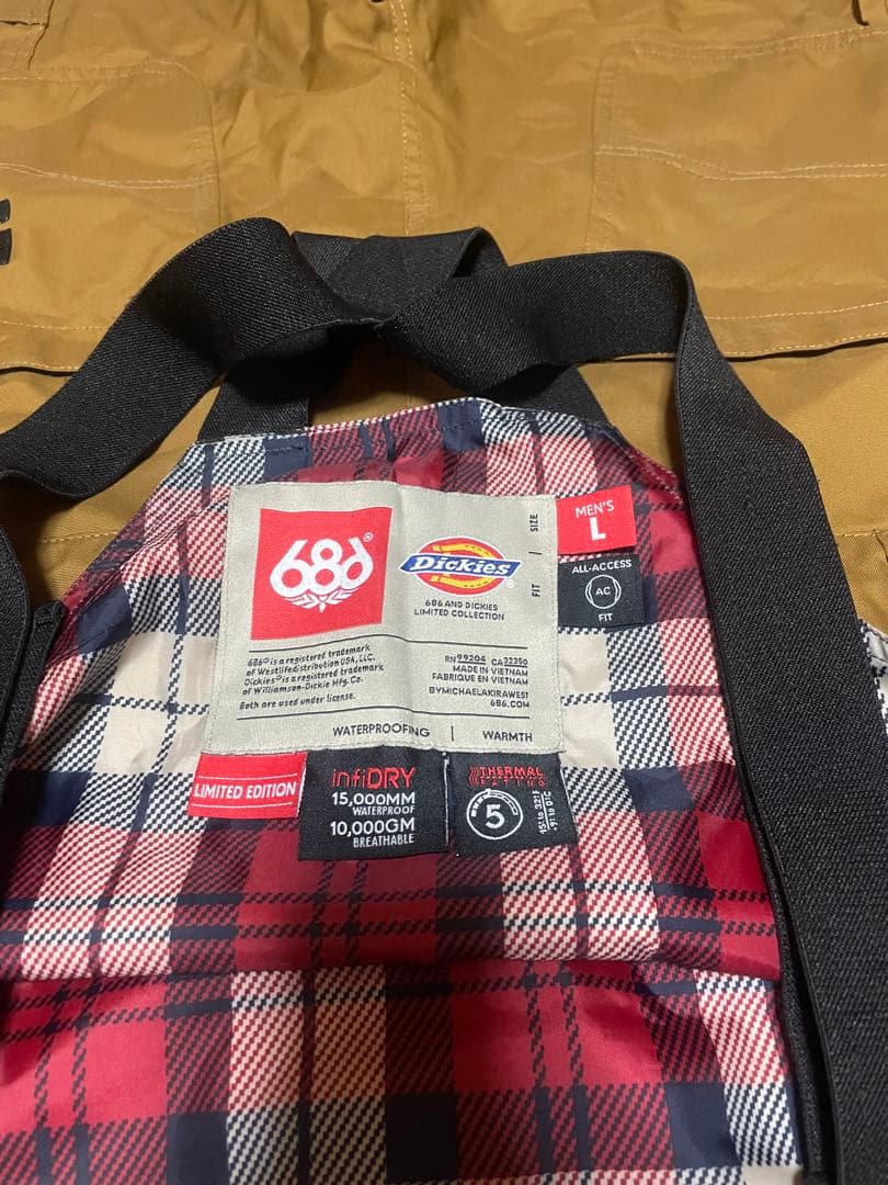 686 ディッキーズ Dickies コラボ ビブパンツ