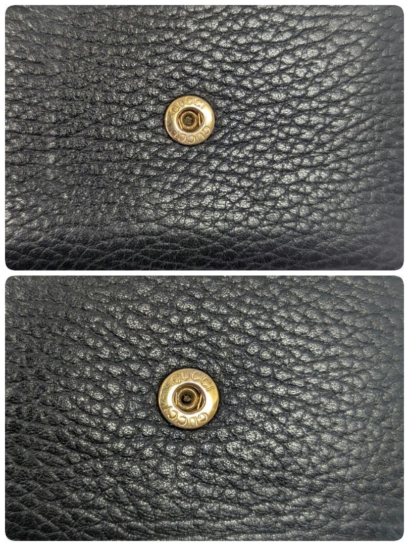 GUCCI　三つ折り財布　GG　マーモント　トリフォールドウォレット　黒