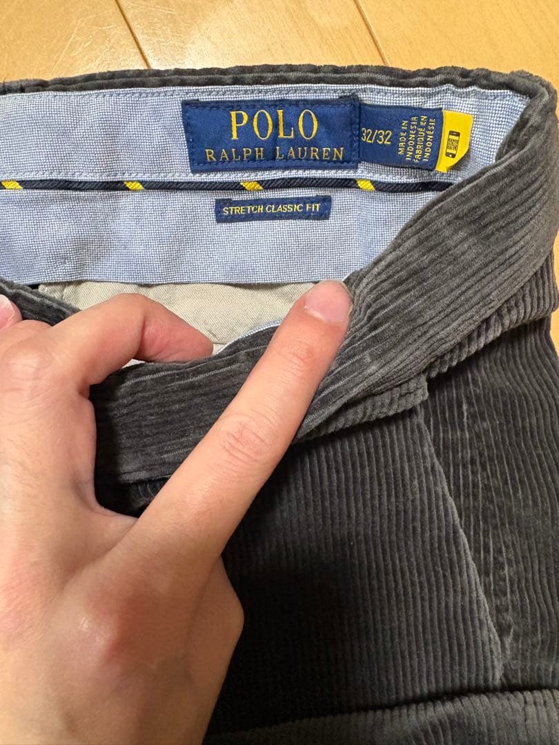 POLO RALPH LAUREN チャコールグレコーデュロイパンツ 32/32