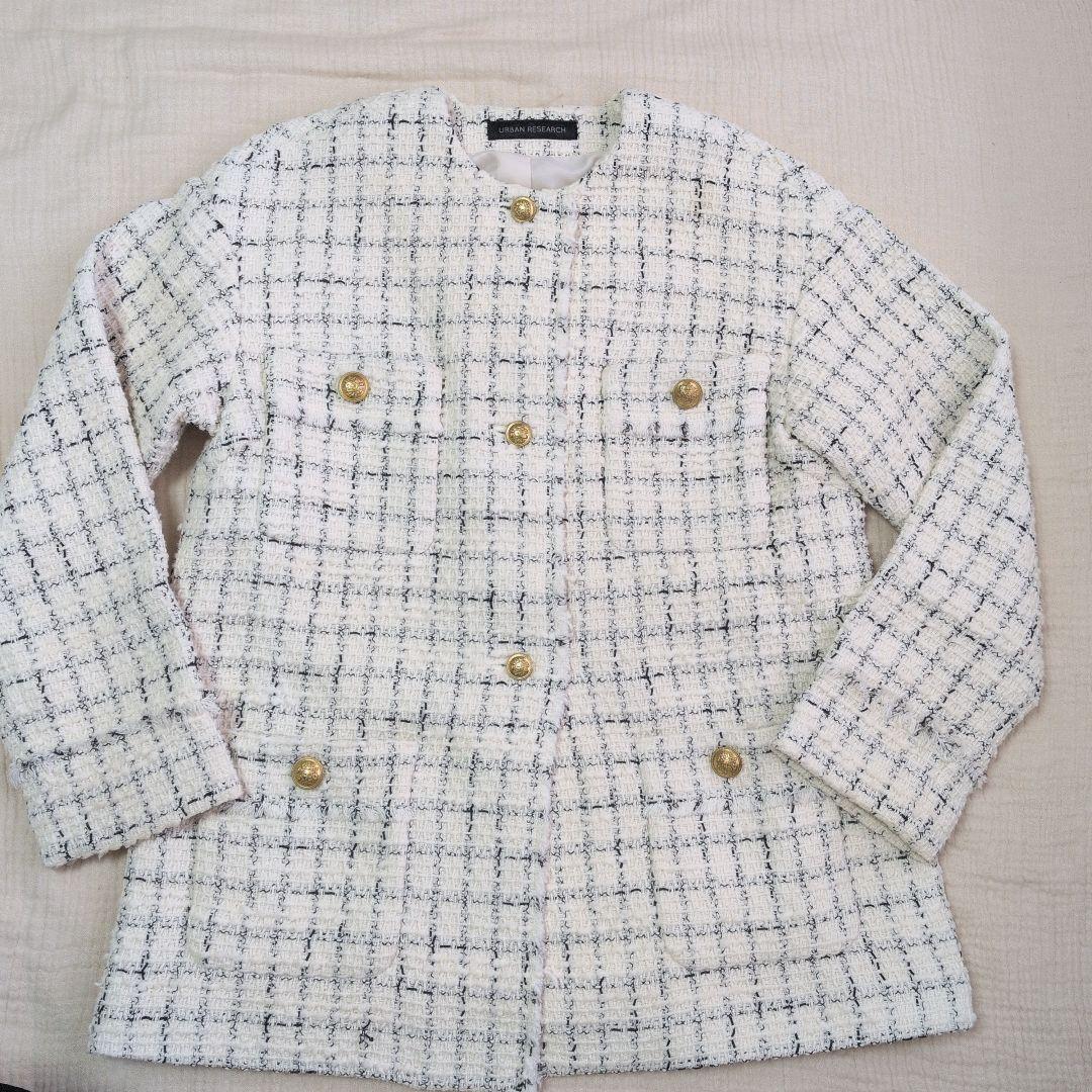 URBAN RESEARCH　GIOLICAツイードジャケット　金ボタン36美品