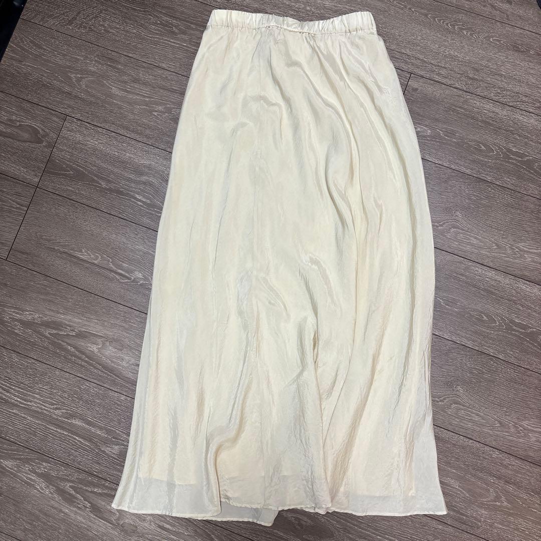 Plage Washable Fibril Drape スカート 38 ベージュ