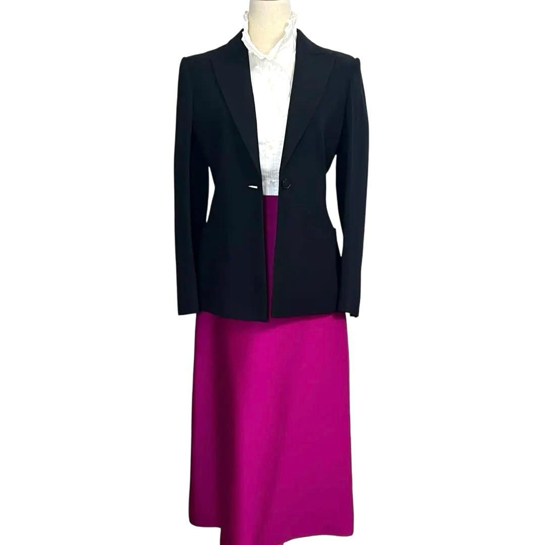 ★極美品★ MaxMara シルバータグ 黒ジャケット 38 入学式に　春秋