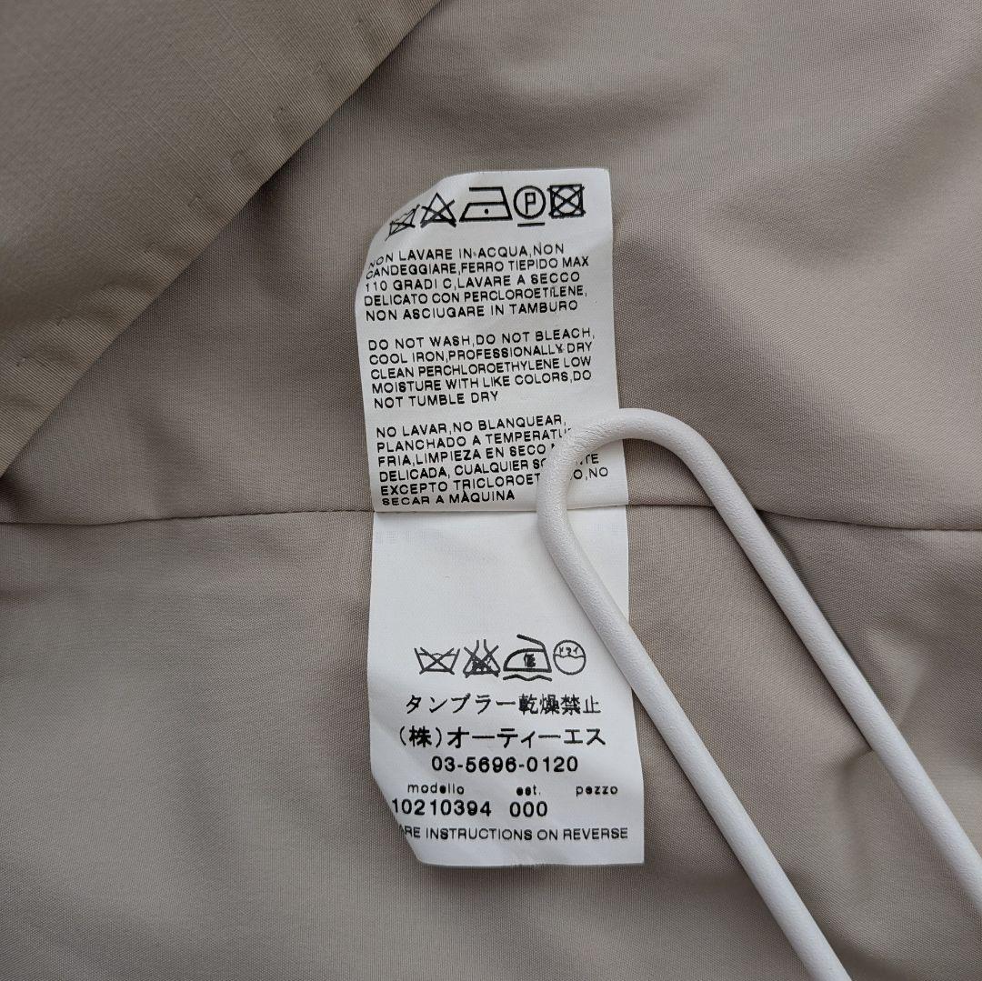 MaxMara RAINWEAR　トレンチコート　ベルト　比翼　ベージュ　42