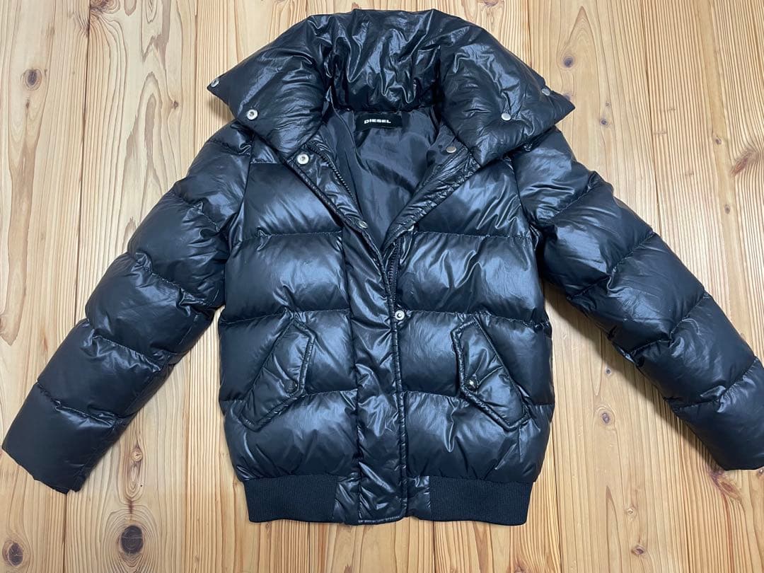 DIESELブラックダウンジャケット サイズ8