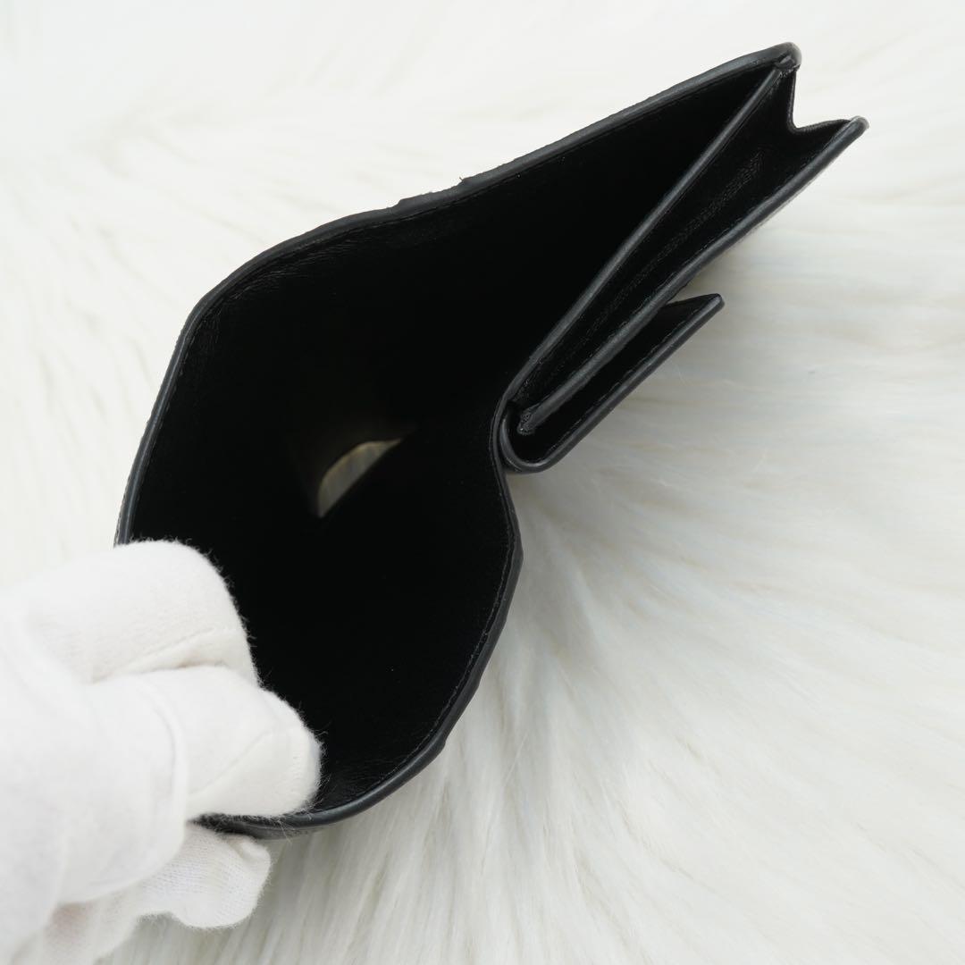 未使用品　BALENCIAGA バレンシアガ　二つ折り財布　ロゴグラム　ブラック