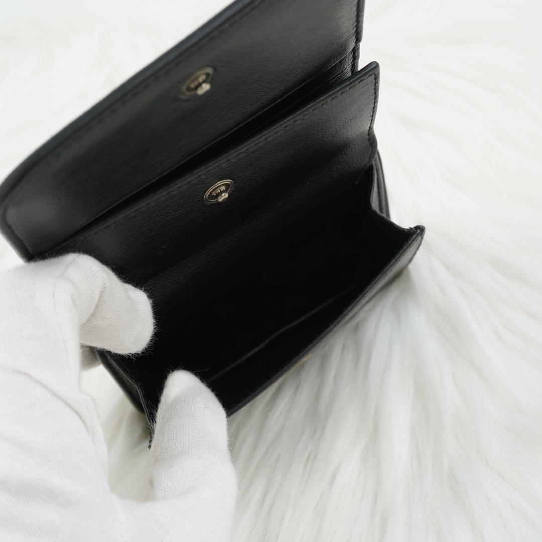 未使用品　BALENCIAGA バレンシアガ　二つ折り財布　ロゴグラム　ブラック