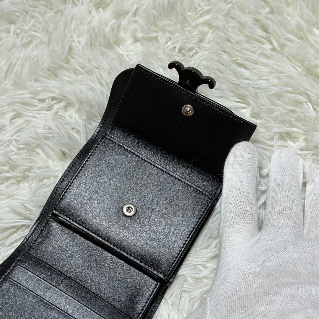 新品未使用✨ CELINE セリーヌ　トリオンフ　三つ折り財布　ブラック