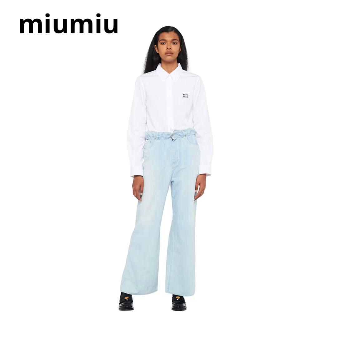 【新品未使用】 25ss miumiu ワイドデニムパンツ 26