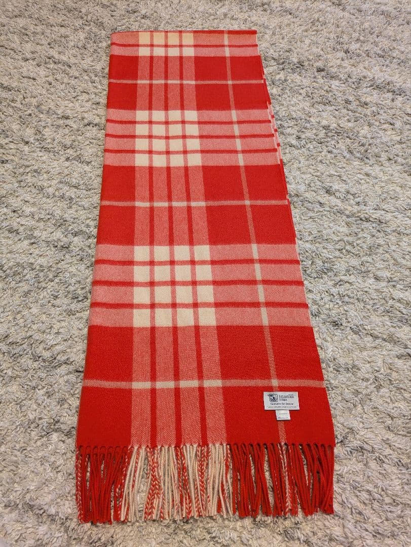 ブーゲンビリア Johnstons 100%カシミヤ 大判ストール レッド