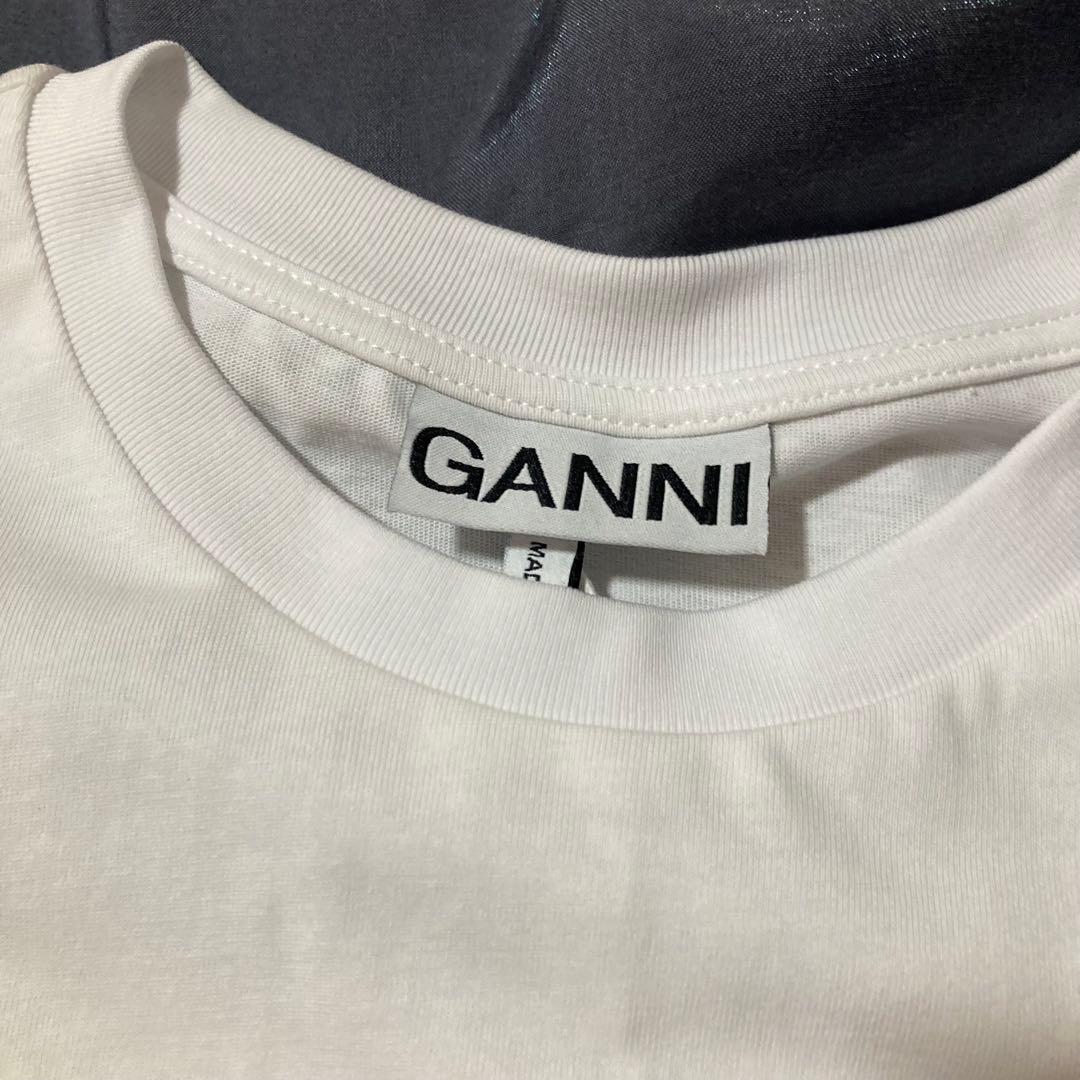 GANNI ライオンイラスト Tシャツ ホワイト