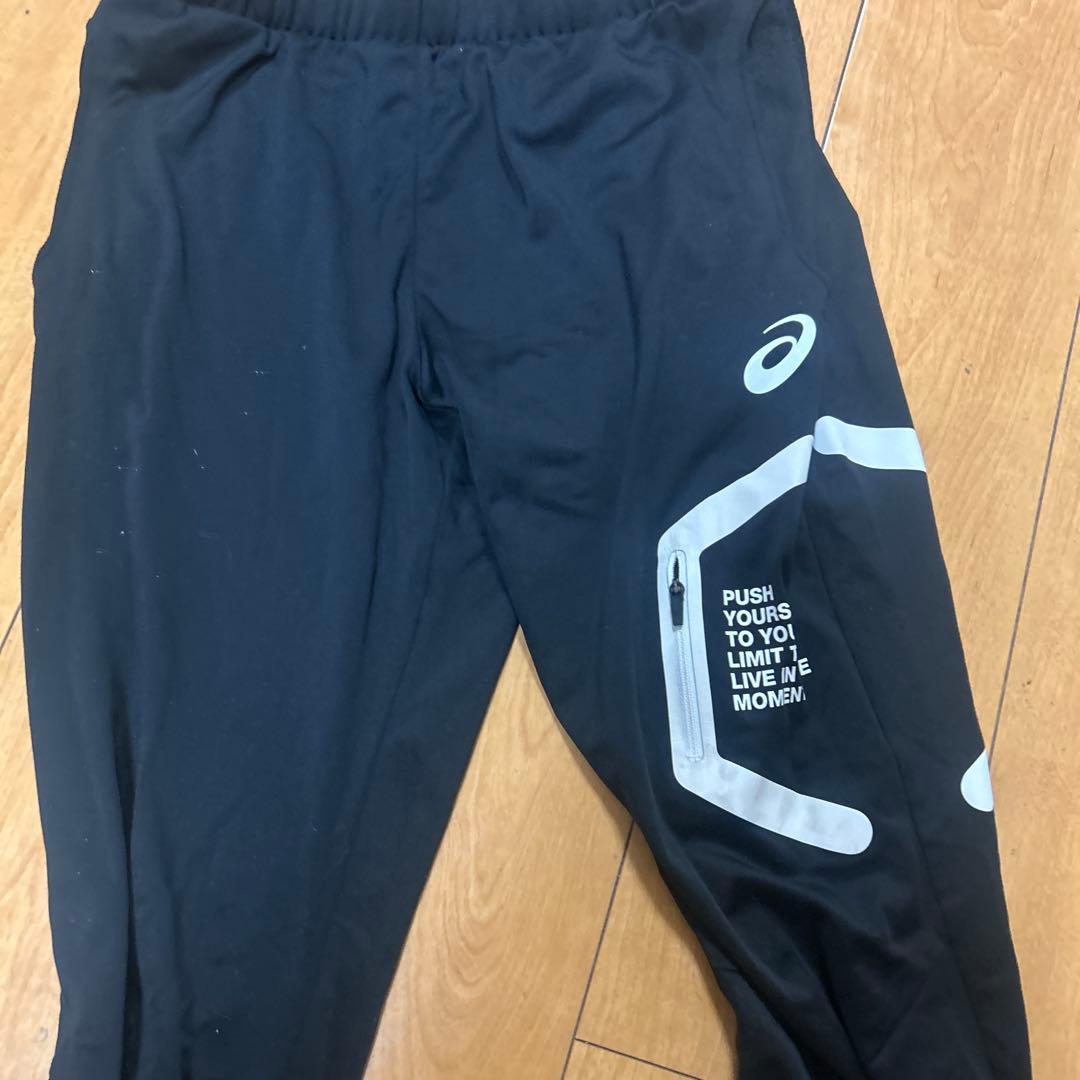 ASICS ブラック ジャージ上下セット