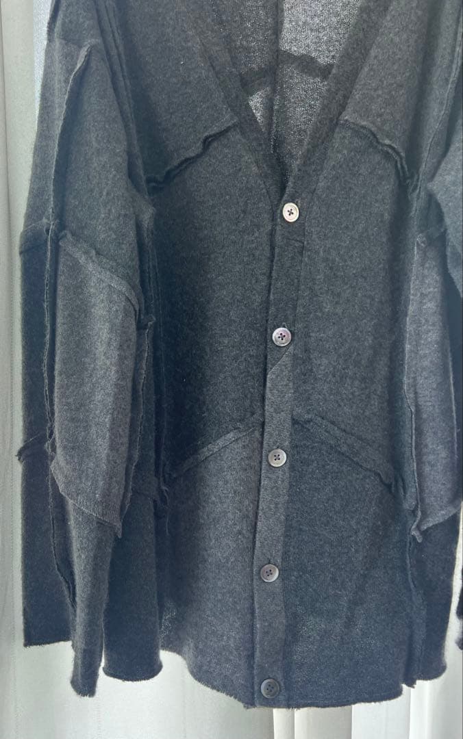 【美品】MALION vintage カシミアパッチワークカーディガン