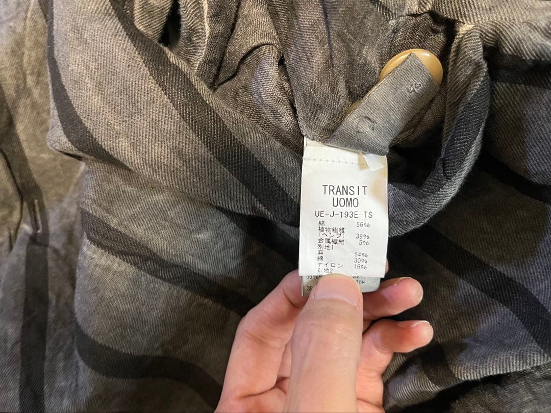 定価8.9万★TRANSIT UOMO 綿麻モッズコート トランジットウオモ