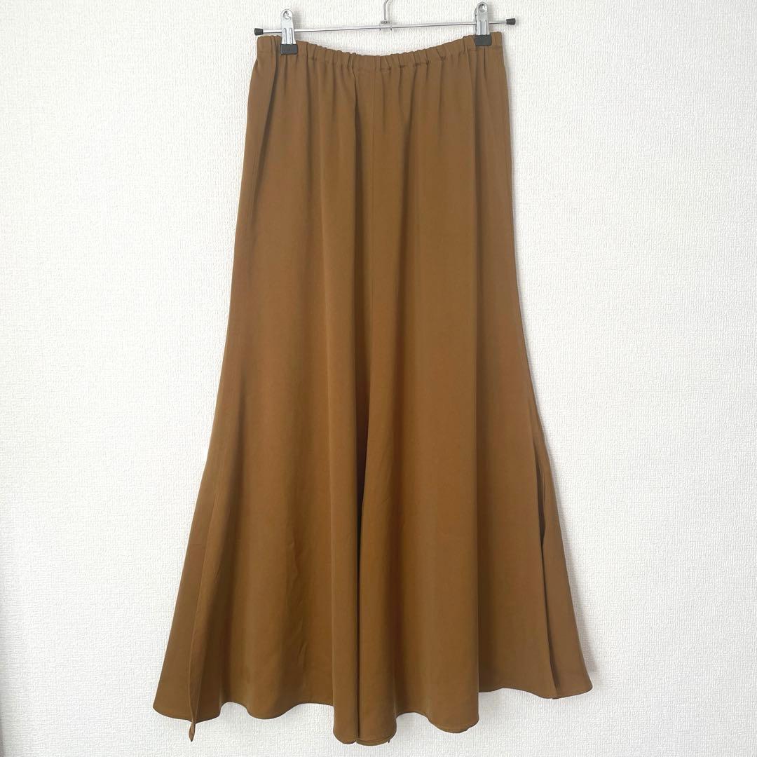 洗える 総ゴム Plage Fibril Slit スカート　38 キャメル