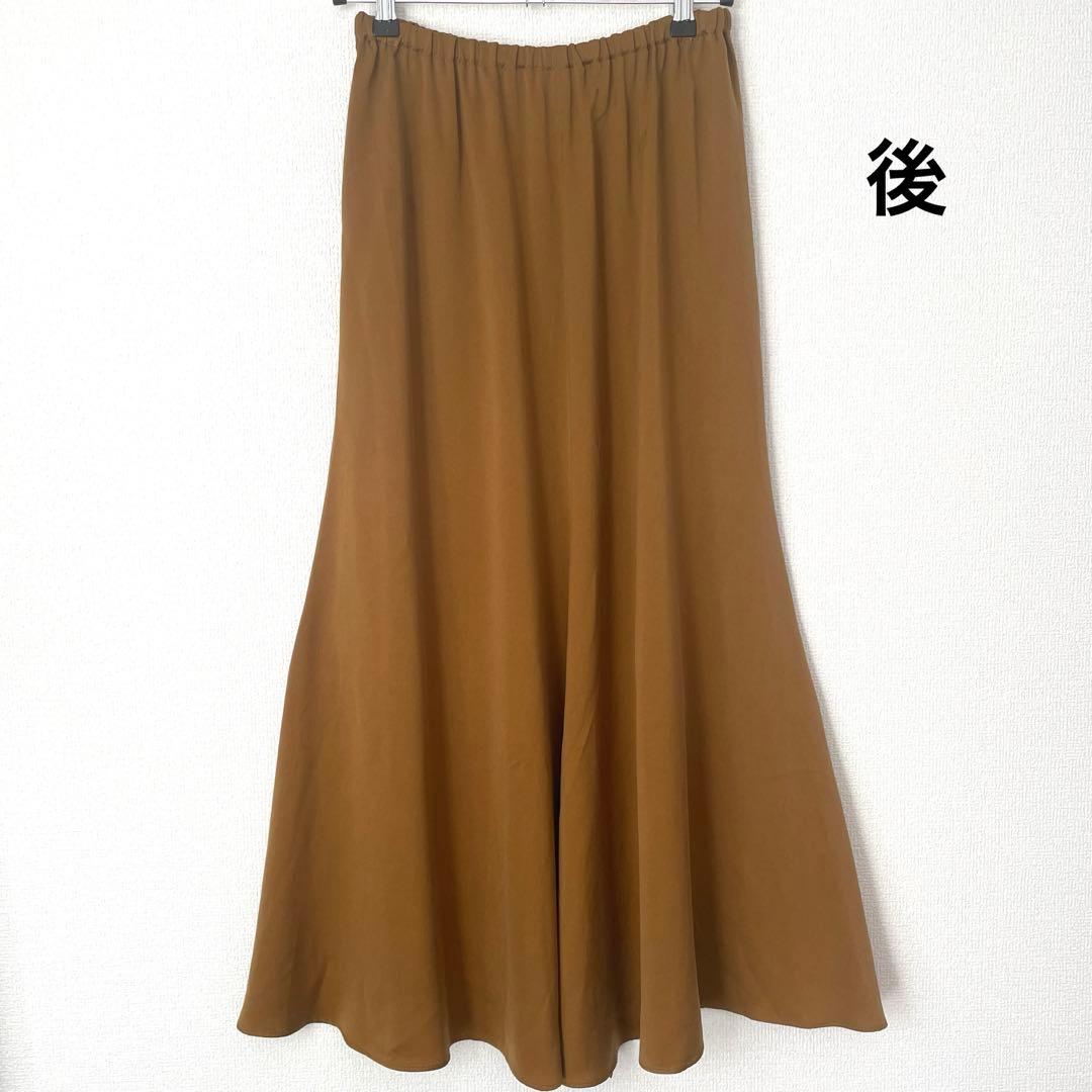 洗える 総ゴム Plage Fibril Slit スカート　38 キャメル