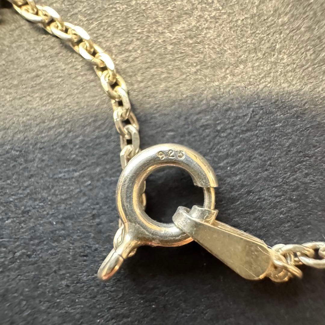 【45㎝〜50㎝ silver925】細角チェーンネックレス