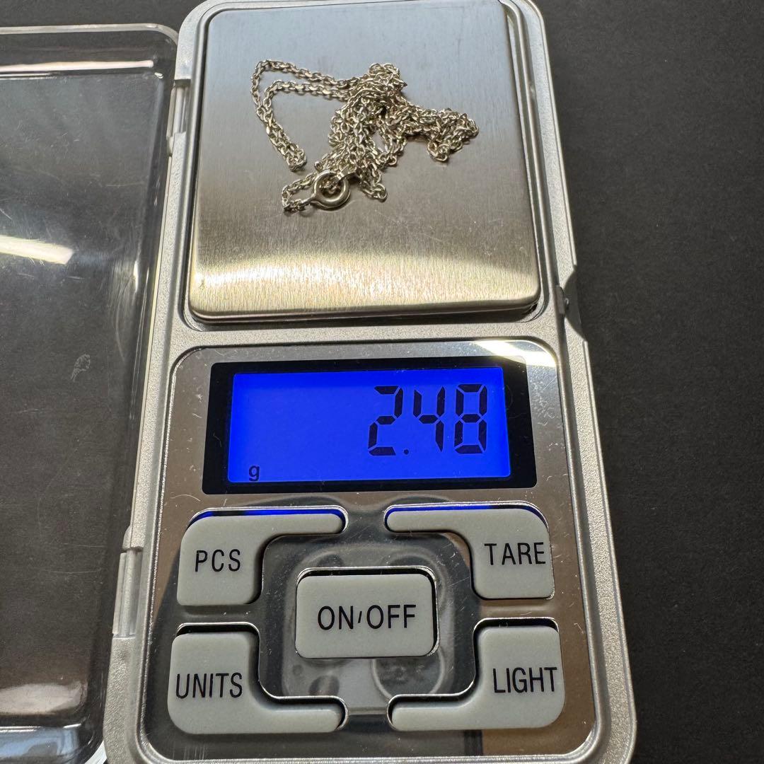 【45㎝〜50㎝ silver925】細角チェーンネックレス