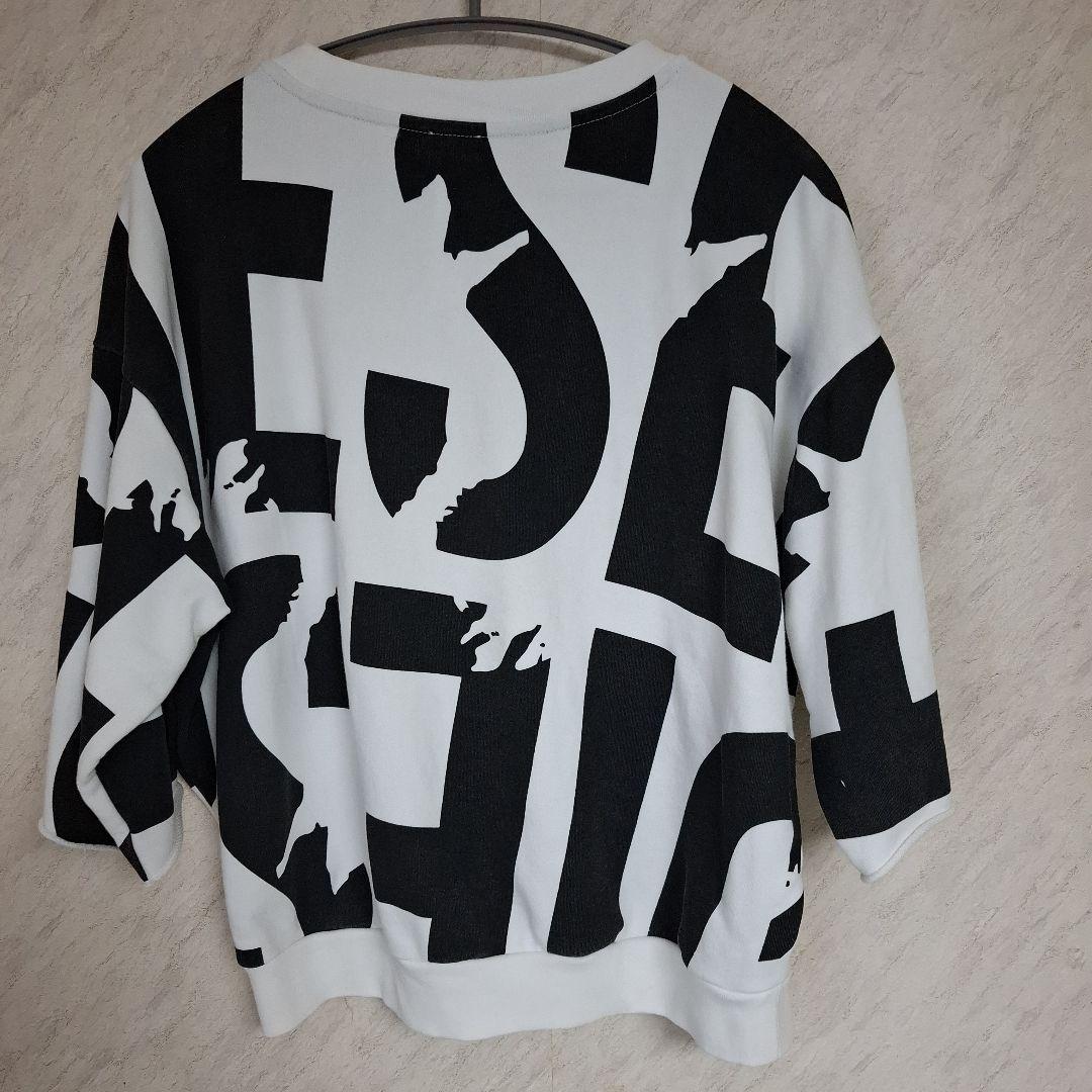 DIESEL 半袖スウェット S ホワイト/ブラック