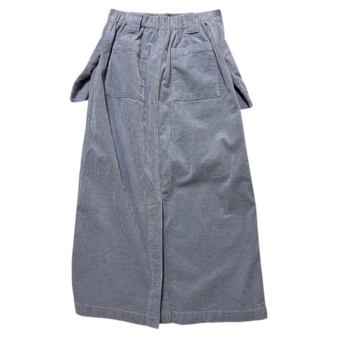 niko and ... アウトポケットコーデュロイナロースカート　ブルー　美品