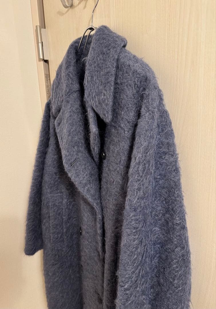 CLANE ロングシャギーベルテッドコート 02