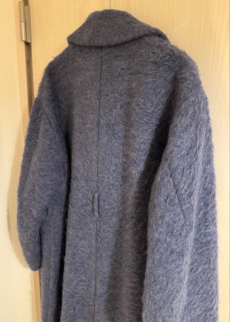 CLANE ロングシャギーベルテッドコート 02