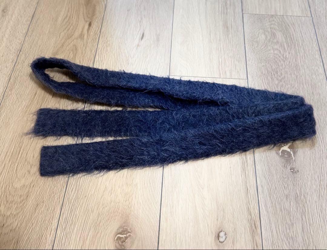 CLANE ロングシャギーベルテッドコート 02