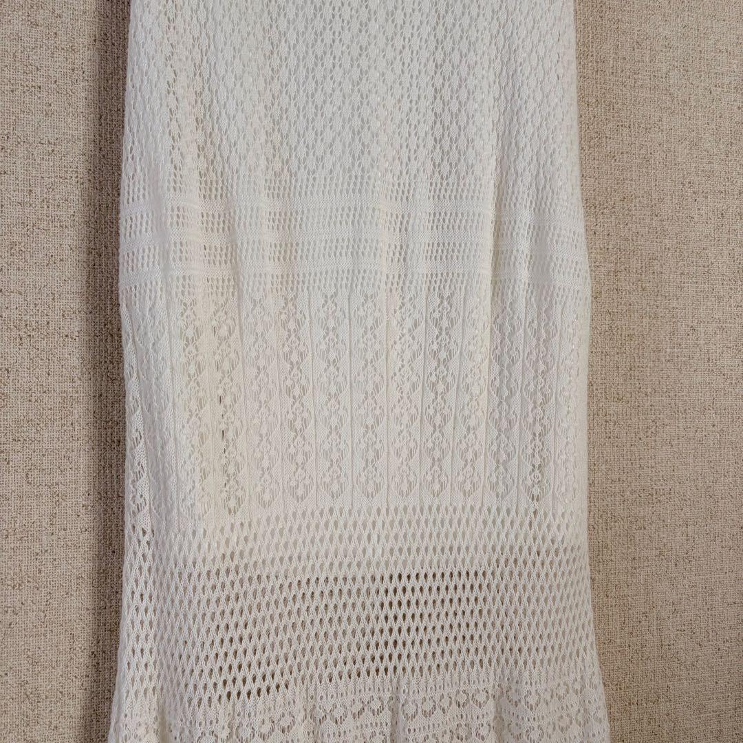 【Plage】COTTON HEMP KINIT LACE スカート 36