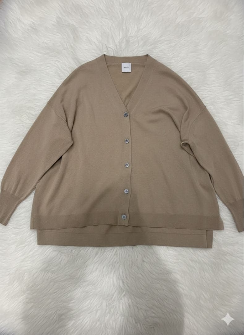 24SS【美品】スピックアンドスパン シルキーヤーンオーバーサイズカーディガン