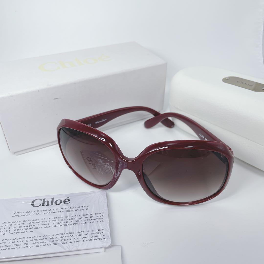 まりこ様:::Chloé クロエ サングラス レッド　バーガンディフランス製
