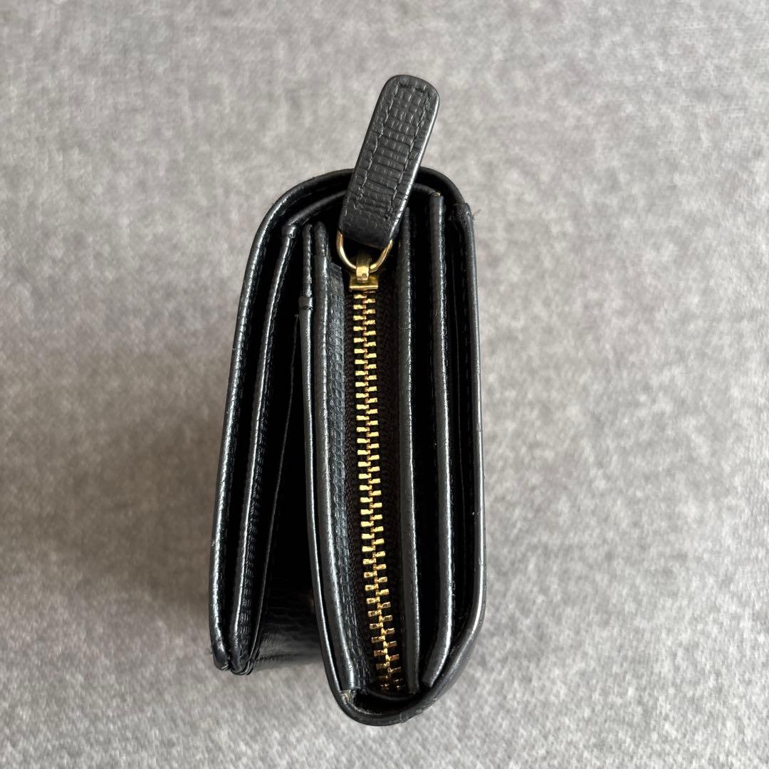 【美品】アニエスベー　Agnes b 二つ折り財布　ブラック　レディース