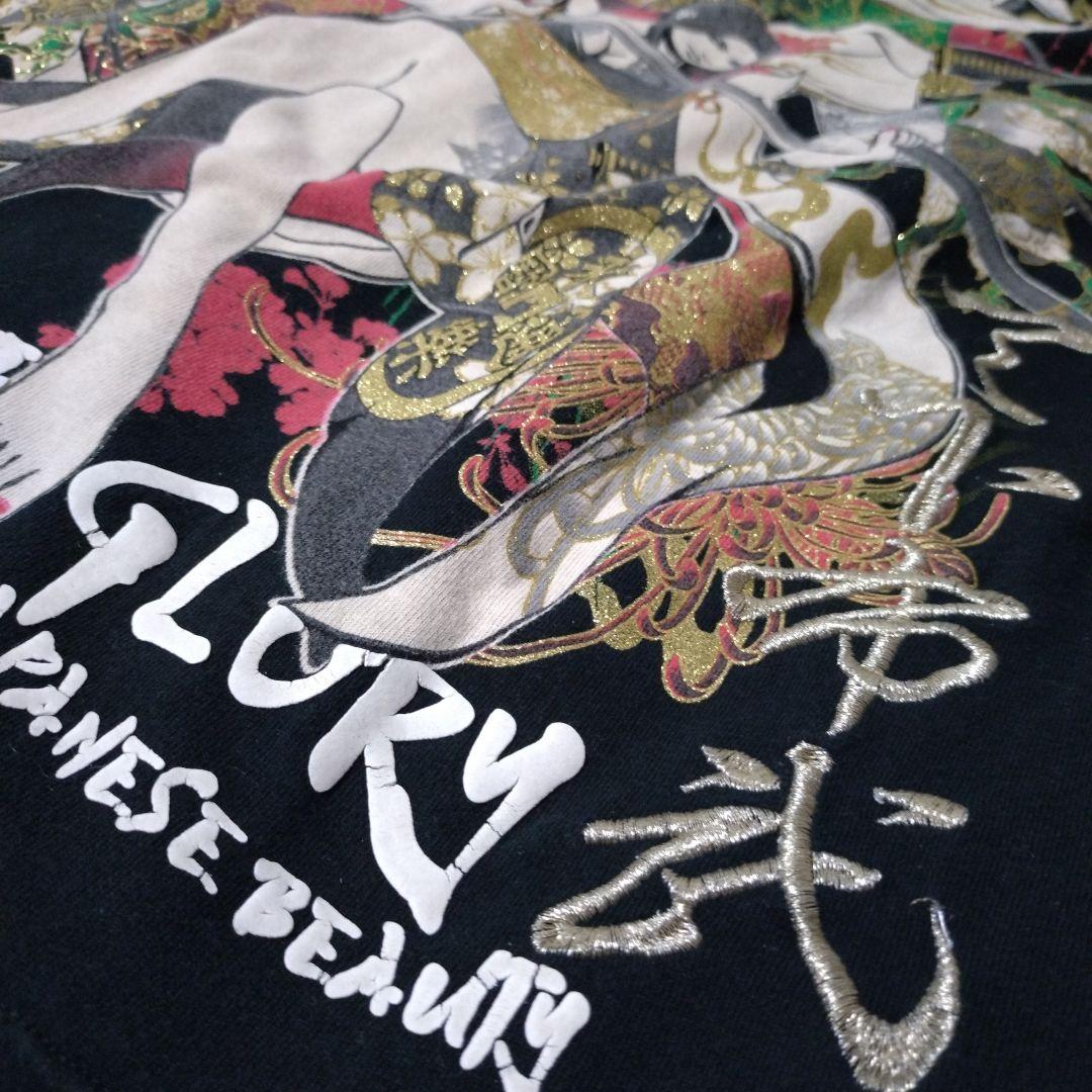 DIVINE RETRIBUTION 抜刀娘 和柄Tシャツ 刺繍 総柄 L　3枚