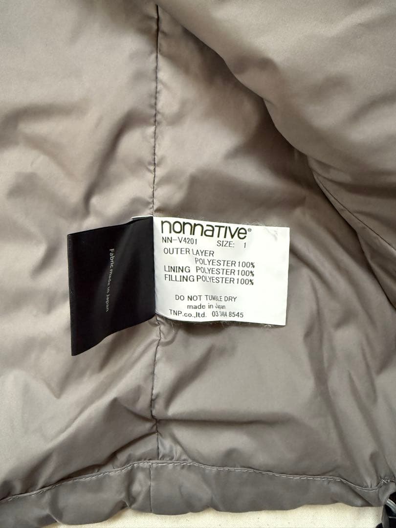 トップス nonnative TROOPER PUFFVEST TAFFETADICROS