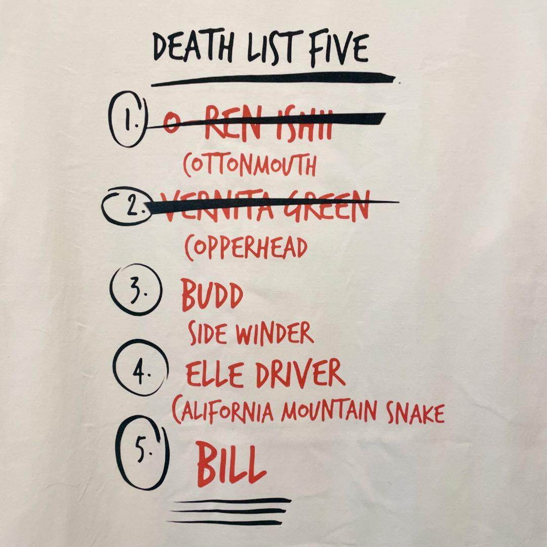 Kill Bill Tシャツ Lサイズ キルビル デスリストファイブ Tee
