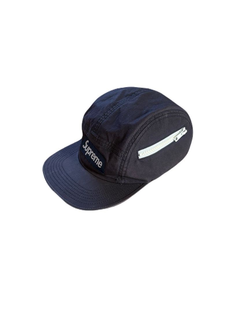 Supreme キャップ ジッパーポケット付き　紺
